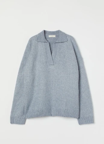 Голубой демисезонный свитер H&M