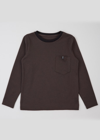 Коричневый демисезонный кэжуал лонгслив ArDoMi однотонный