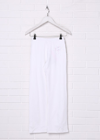 Белые кэжуал демисезонные со средней талией брюки Escada