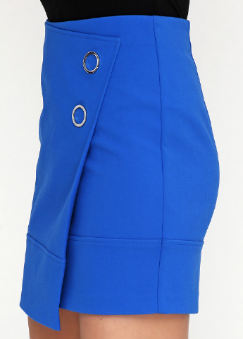 Синяя кэжуал юбка H&M мини