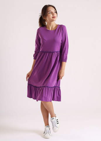 Фиолетовое кэжуал платье BBL однотонное