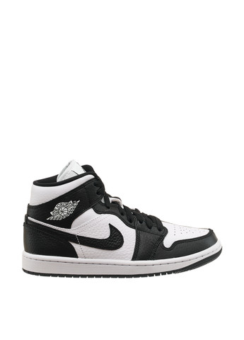Черно-белые демисезонные кроссовки dr0501-101_2024 Jordan 1 Mid SE
