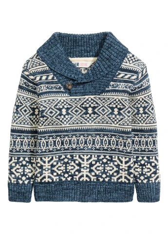 Темно-синий зимний свитер H&M