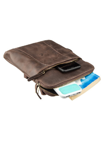 Мужская кожаная сумка 20,5х26х2 см Shvigel (252132705)