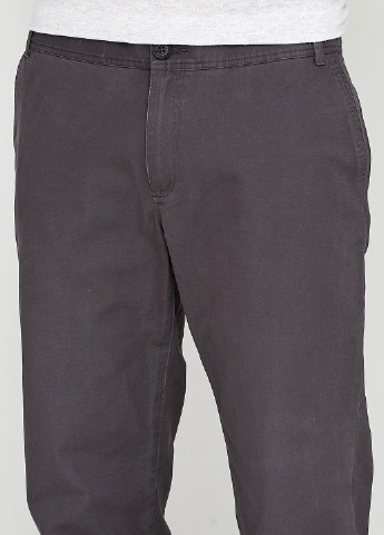 Темно-серые кэжуал демисезонные прямые брюки Finn Flare