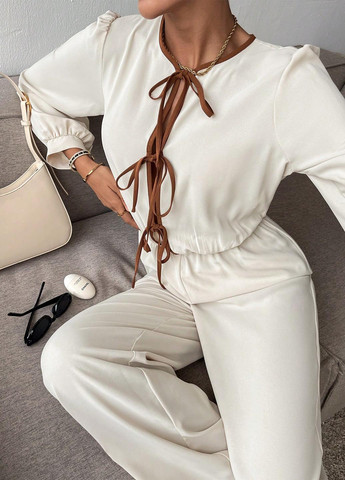 Комбінезон SHEIN комбінезон-брюки однотонний молочний святковий, вечірній, кежуал поліестер