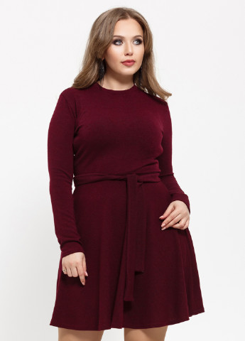 Темно-бордовое кэжуал платье Charm Collection однотонное