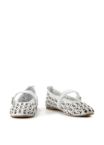 Женские балетки Le'BERDES | белые однотонные без декора натуральная кожа (360795497)