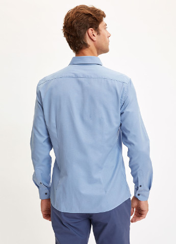 Голубой классическая рубашка DeFacto