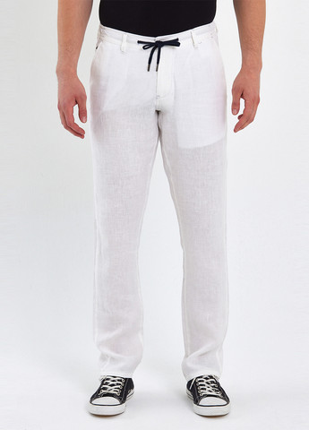 Белые кэжуал летние прямые брюки Trend Collection