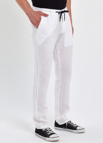 Белые кэжуал летние прямые брюки Trend Collection