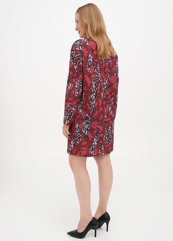 Бордовое кэжуал платье Sassofono с абстрактным узором
