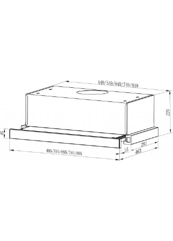 Вытяжка кухонная SLIM X/S A/60/2/T INTERLINE (250720404)