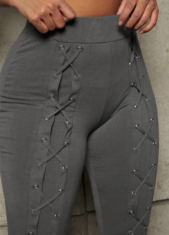 Серые демисезонные леггинсы SHEIN