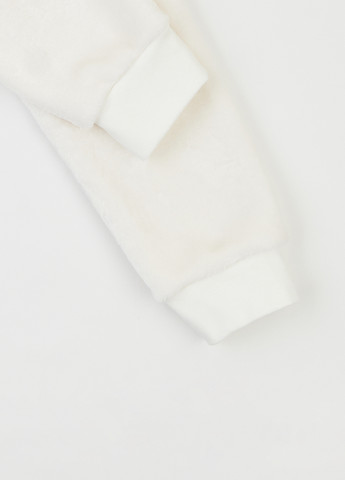 Молочная зимняя пижама (свитшот, брюки) Фламинго