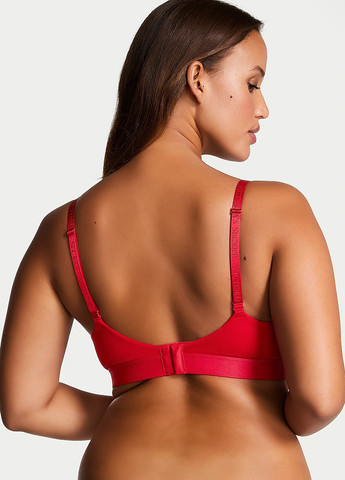 Червоний бралетт бюстгальтер Victoria's Secret з кісточками бавовна