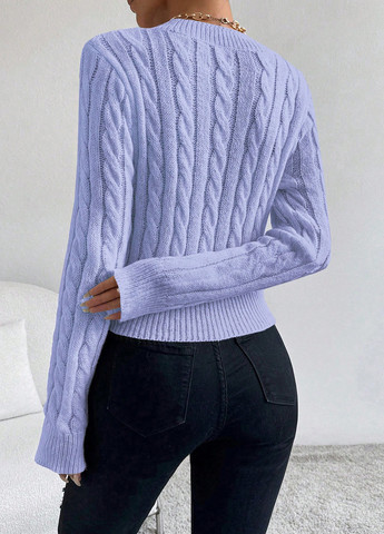 Світло-блакитний демісезонний пуловер пуловер SHEIN