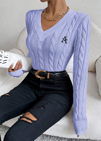 Світло-блакитний демісезонний пуловер пуловер SHEIN