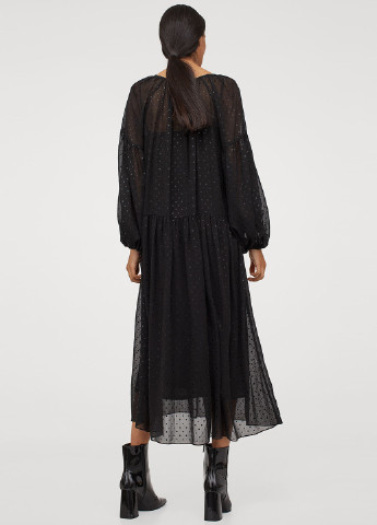 Чорна кежуал плаття, сукня H&M в горошок
