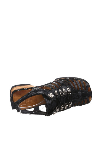 Черные босоножки Eureka на шнурках с заклепками