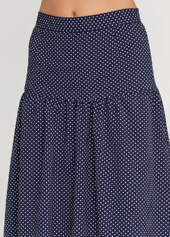 Темно-синяя кэжуал в горошек юбка Gingier Studio миди