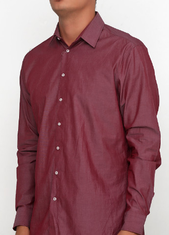 Бордовая кэжуал рубашка меланж Livergy
