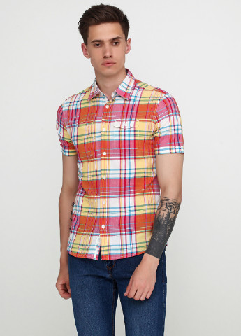Цветная кэжуал рубашка в клетку Pepe Jeans с коротким рукавом