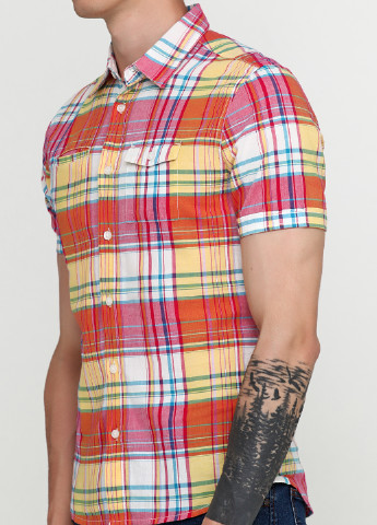Цветная кэжуал рубашка в клетку Pepe Jeans с коротким рукавом