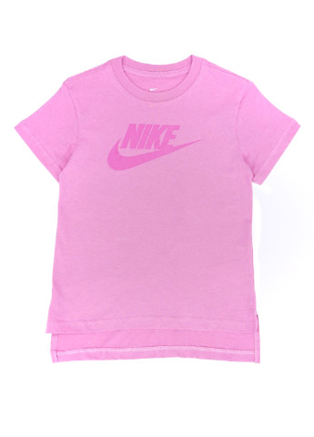 Розовая летняя футболка Nike G Nsw Tee Dptl Basic Futura