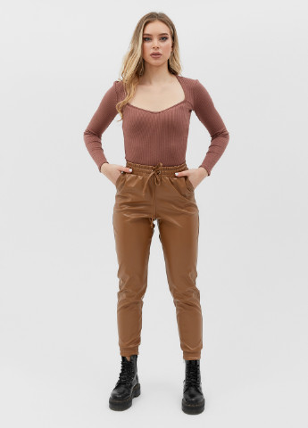 Светло-коричневые кэжуал демисезонные джоггеры брюки ST-Seventeen