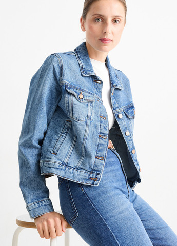 Светло-синяя демисезонная куртка C&A