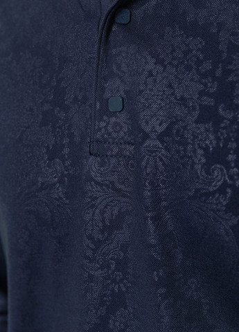 Темно-синяя футболка-поло для мужчин Ager с абстрактным узором