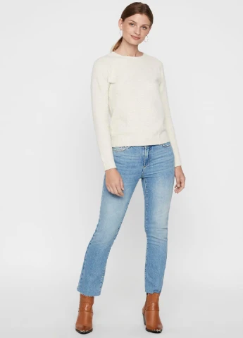 Молочний демісезонний светр Vero Moda