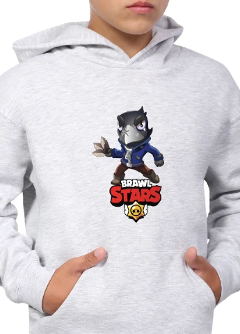 Худи для мальчика Ворон Бравл Старс (Crow Brawl Stars) Кенгуру детский (9298-1059) MobiPrint (219027775)