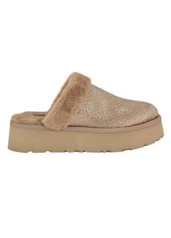 Бежевые сабо Guess на платформе со стразами