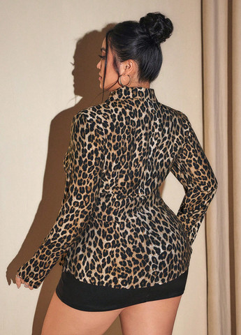 Коричневая блуза SHEIN