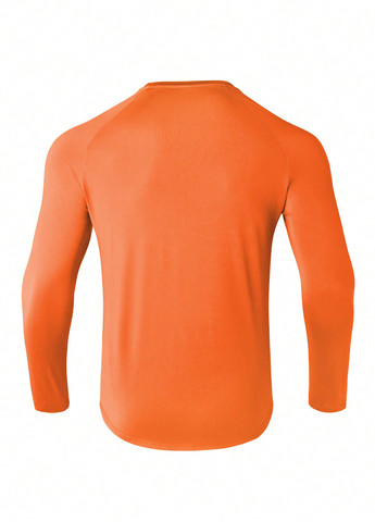 Лонгслів SHEIN однотонний помаранчевий спортивні поліестер