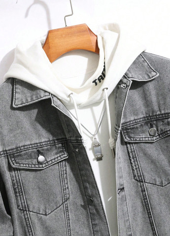 Серая демисезонная куртка SHEIN