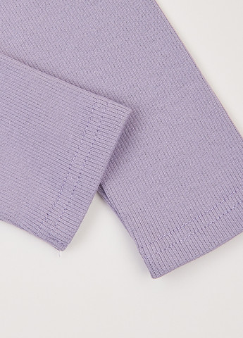 Бузковий демісезонний комплект (лонгслів, легінси, пов'язка) Фламинго