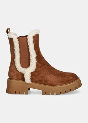 Зимние ботинки челси Michael Kors с мехом из натуральной замши, тканевые