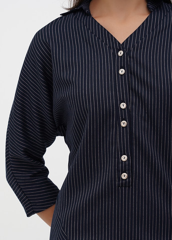 Синее кэжуал платье Sassofono однотонное