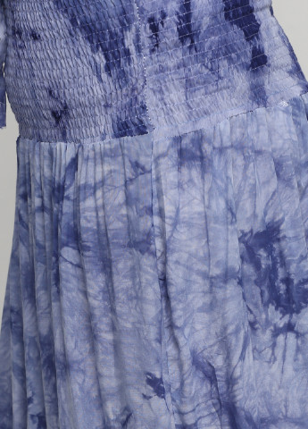 Голубая кэжуал с орнаментом юбка Carrokar клешированная