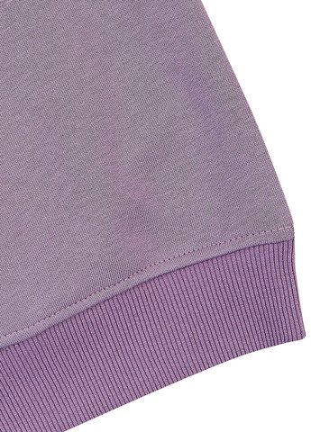 Garnamama свитшот однотонный светло-фиолетовый кэжуал, спортивный трехнитка, хлопок
