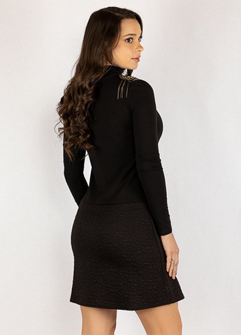Черное кэжуал платье а-силуэт Time of Style однотонное