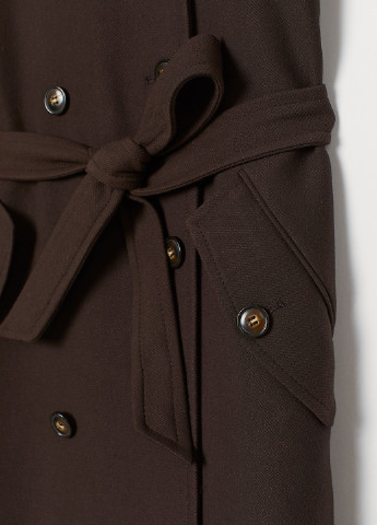 Темно-коричневе демісезонне Пальто двобортне H&M
