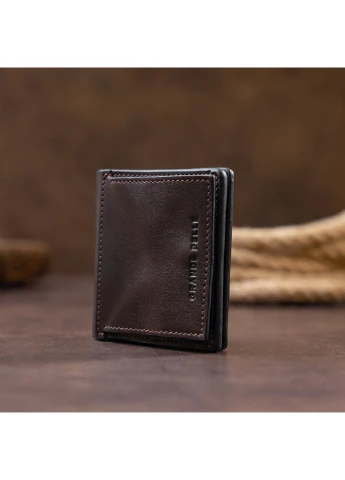 Чоловік шкіряний гаманець 9,5х10х2 см Grande Pelle (229460475)