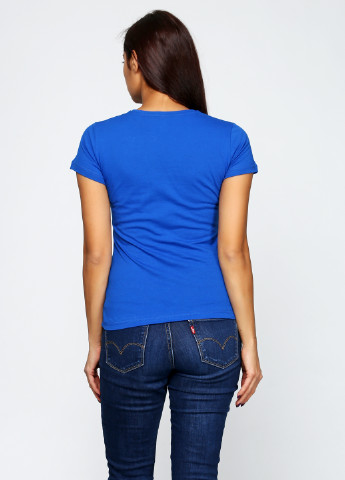 Синяя летняя футболка Роза