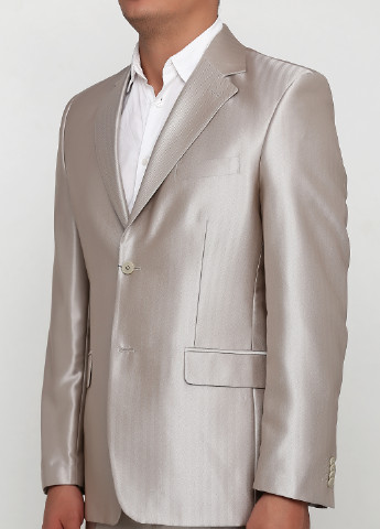 Бежевый демисезонный костюм (пиджак, брюки) брючный, с длинным рукавом Galant