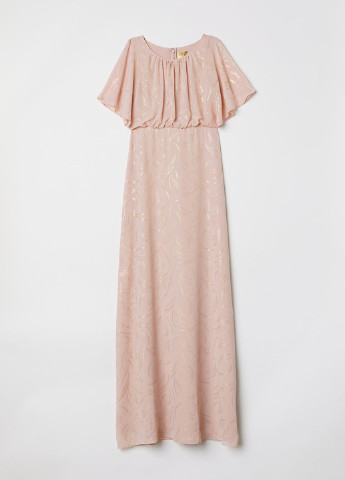 Пудровое вечернее сукня клеш H&M однотонное