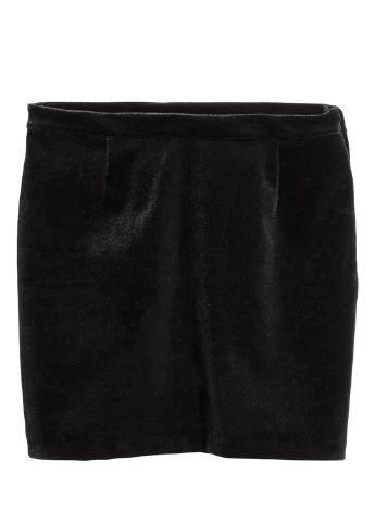 Черная однотонная юбка H&M